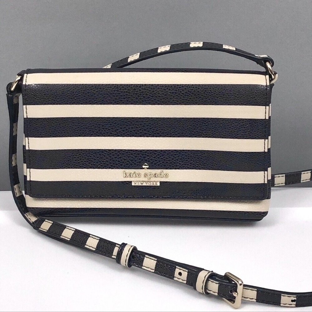 Nwt! Kate Spade Cedar Street Stripe Aster small crossbody shoulder bag